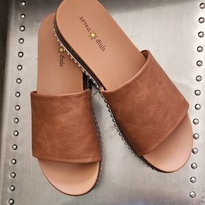 Seven Dials Women's Brown Slide Sandals